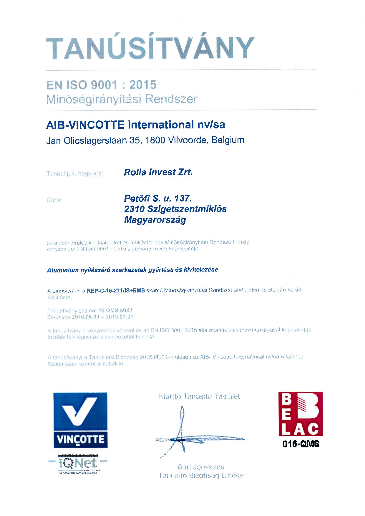 EN ISO 9001:2015 (0. oldal)