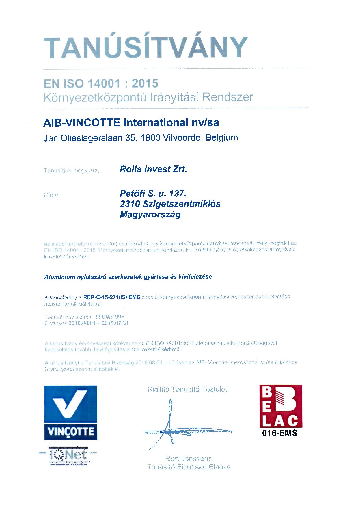EN ISO 14001:2015 (0. oldal)