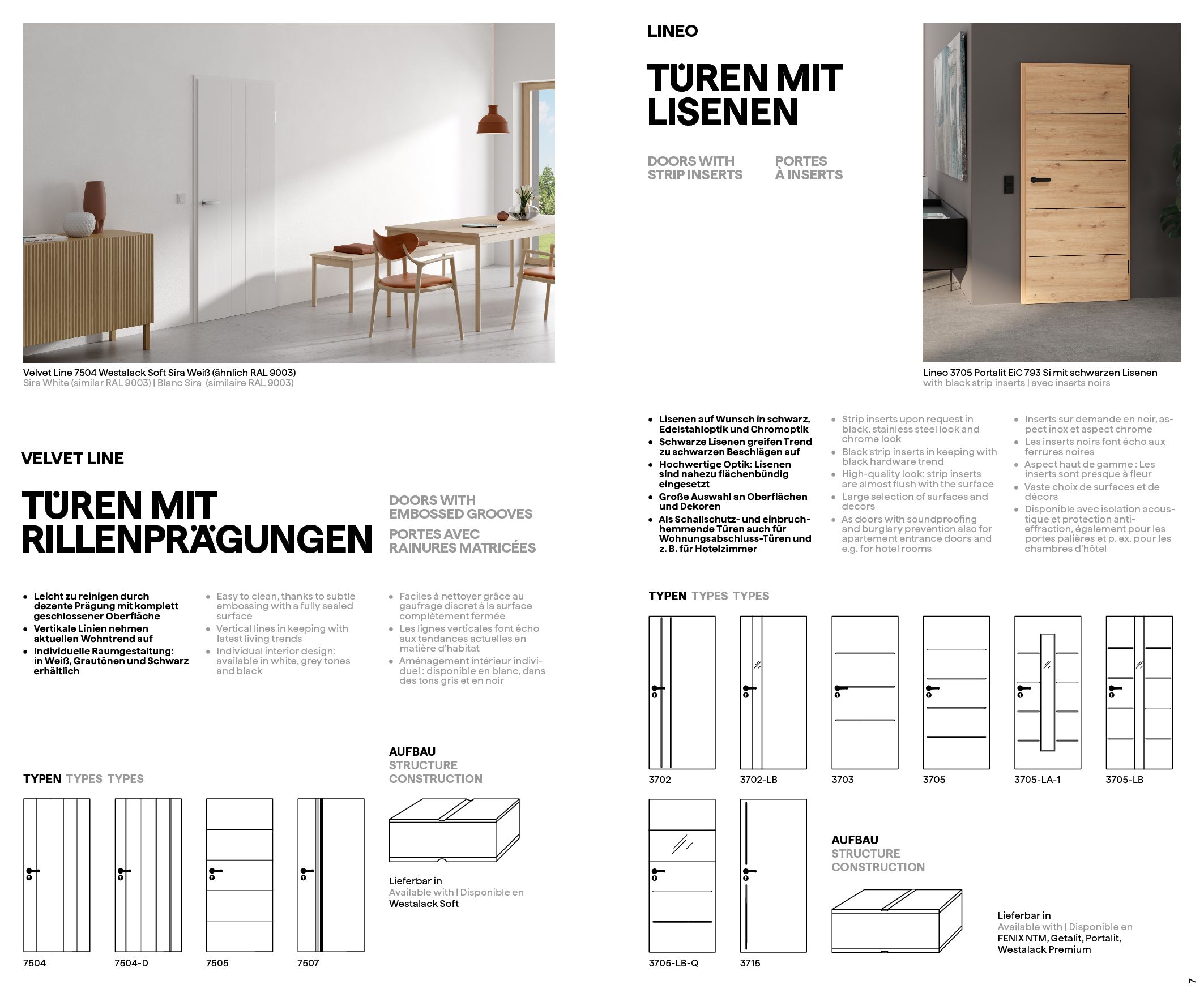 Westag Türen - Design und Oberflaeche - Design and Surfaces, 2023 (német-angol-francia) (3. oldal)